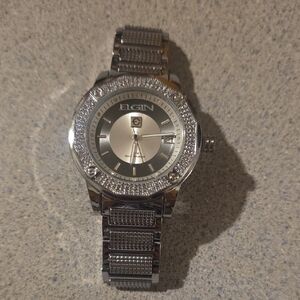 Elgin Men's Silver-tone Stainless Steel Dress Watch